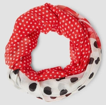 s.Oliver Gemusterter Snood mit Pünktchen ONESIZE rot 2164825.30D6.ONESIZE
