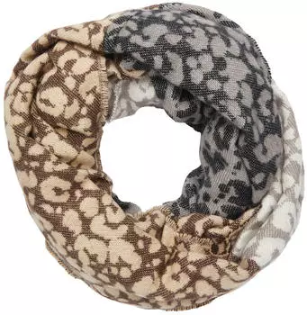 s.Oliver Eleganter Leo-Loop-Schal aus strukturiertem Jacquard grau mehrfarbig 2170929.98D2.