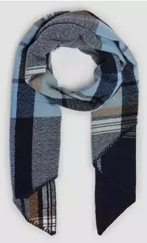 s.Oliver Schal mit Karo-Muster blau mehrfarbig 2171949.59N9.