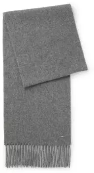 Hugo Boss Schal aus Kaschmir mit eingedrehten Fransen Style Pyetro_30*190 50549829 Grau