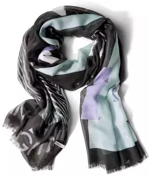 Cecil Damen Schal mit Folienprint Schwarz (B57264530001A)