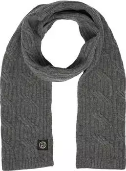 s.Oliver Strickschal aus Wolle mit Zopfmuster grau 2170056.91W1.