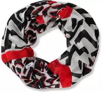 Cecil Damen Gemusterter Loop-Schal Orange (B57297836709A)