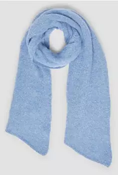 s.Oliver Bouclé-Schal mit abgeschrägten Enden blau 2170425.5141.