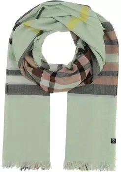 Fraas Stola mit Karo-Design 93x200 cm leichter für Frühling und Sommer Sustainabiliy Edition (646130-705)