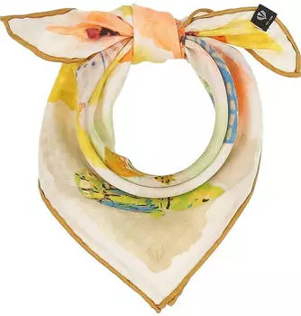 Fraas Damen Nickituch aus Seide Schmetterlings-Print bunt 51 x 51 cm Olive (612026-760)