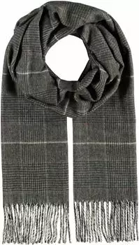 Fraas Glencheck Cashmink-Schal Grau (627022-960)