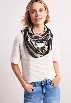 Street One Frauen Loop Schal aus Modal mit Print Blau (A57308937502A)