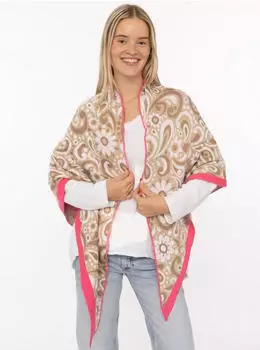 Zwillingsherz Dreieckstuch "Blumige Aussichten" beige