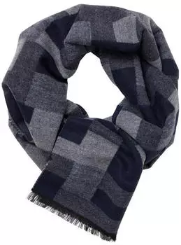 CASAMODA Schal gemustert graues mittelblau