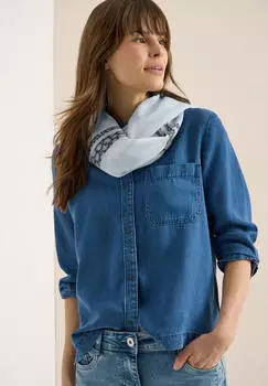 Cecil Damen Loop Schal mit Leo-Streifen Blau (CCB57297337196A)