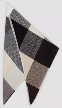 s.Oliver Dreieckstuch mit Schachbrett-Muster schwarz mehrfarbig 2173774.99N6.