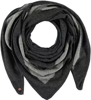 Fraas Halstuch Damen Dreieckstuch Kaschmirmischung für Herbst und Winter 200 x 87 cm leichter Kaschmir Schurwolle Damen Graphite Grey (684011-981)