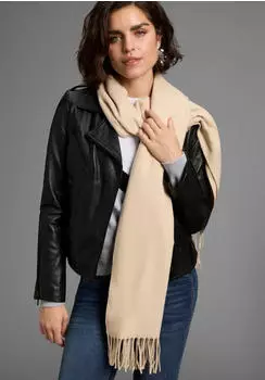 Laura Scott Schal creme 70x197