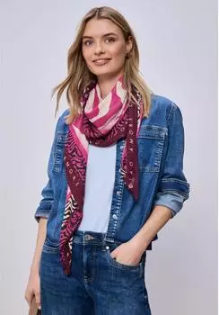Street One Frauen Tuch aus Modal mit Zebra-Print Pink (A57310937281A)