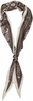 Comma Bedrucktes Artwork-Seiden-Mix-Tuch mit Schnallendetail beige braun (2178162.89B6)
