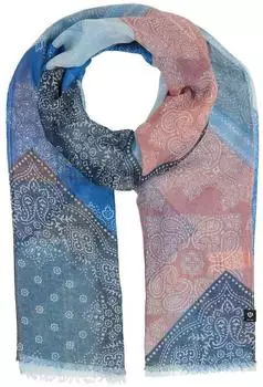 Fraas Damen Stola mit Paisley-Muster 70 x 180 cm nachhaltig Perfekter Azurblau (640056-640)