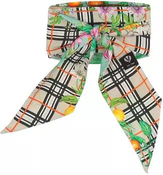 Fraas Damen Skinny kariert mit Dschungel-Muster 5 x 80 cm schmaler aus 100% reiner Seide (612016-979)
