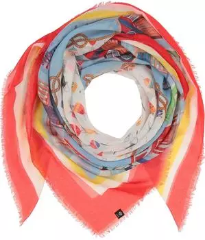 Fraas Damen Tuch Sustainability Edition maritimes Strandhäuschen Design recyceltes Polyester True Blue (640077-524)