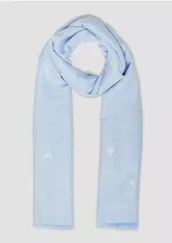 s.Oliver Gemustertes Tuch aus Viskosemix blau 2175280.51A7.
