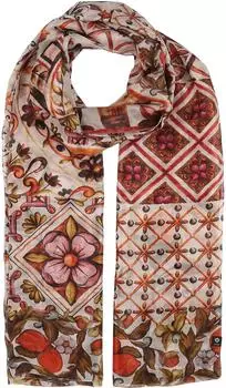 Fraas Damen XL Seide Mosaik Design vielseitig tragbar Pareo Rock Top Tiger's Eye (622010-875)