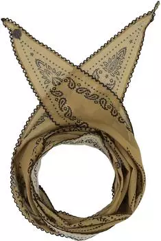Fraas Damen Halstuch Diamond Shape Paisley Design 100% Baumwolle 36 x 132 cm Olive (609064-760)