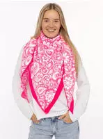 Zwillingsherz Dreieckstuch ""Blumige Aussichten"" Florales Muster, Kante Uni,...