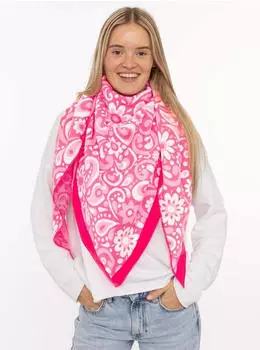 Zwillingsherz Dreieckstuch "Blumige Aussichten" pink