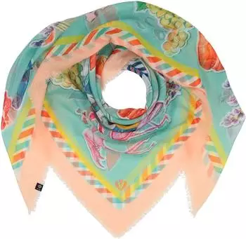 Fraas Halstuch Damen Tuch mit Frankreich-Design 120 x 120 cm leichter Polyester Damen Sustainability Edition Powder Mint (640058-615)