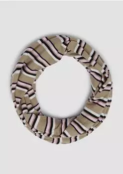 s.Oliver Feinstrick Loop-Schal mit Streifenmuster braun mehrfarbig 2173402.84G3.