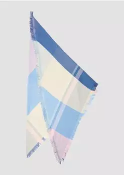 s.Oliver Karierter Schal blau mehrfarbig 2176690.51N9.