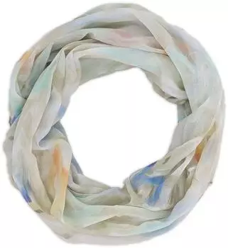 styleBREAKER Loop Schal Brushstroke Herz Muster, Viskose, beige-mint