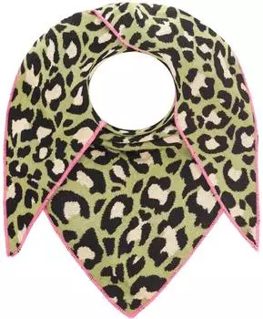 Zwillingsherz Dreieckstuch "Summer Lacey" Feinstrick, Leomuster, khaki pink (11126755-0)