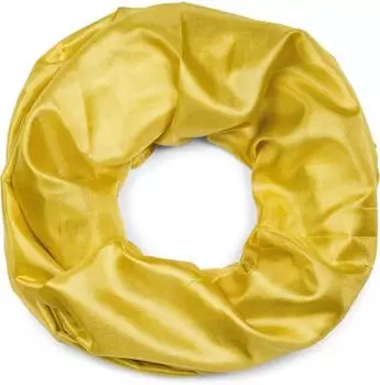 styleBREAKER Loop-Schal seidig einfarbig, Damen, goldgelb (01017063)