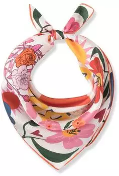 Codello Bisou Flowers Nickituch Seide, handrolliert, 53x53cm