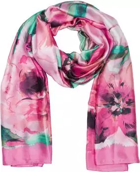 styleBREAKER Schal mit Aquarell-Blumenmuster, Viskose, Damen, pink (01016238)