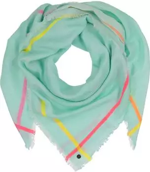 Fraas Halstuch Damen Tuch mit HighlightStreifen 120 x 120 cm leichte Baumwollmischung Sustainability Edition (646020611)