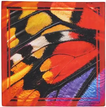 Desigual Fou Wingland Foulard Tutti Fruti, schwarz/orange