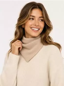 Zwillingsherz Damen Schal 100% Kaschmir dunkelbeige