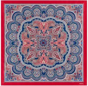 Roeckl Fine Paisley Nicky Seidentuch rot/navy, 53x53cm