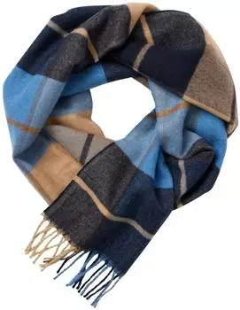 CASAMODA Schal kariert, blau, Herren