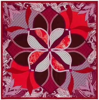 Roeckl Flower Mandala 64x64 Seidentuch, mehrfarbig dunkelrot