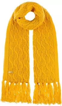 Seeberger Hats Vesina Strickschal mit Fransen, gelb, Damen