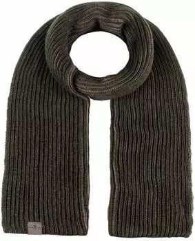 Lierys Ribbed Merino Strickschal, Wolle, oliv, Damen