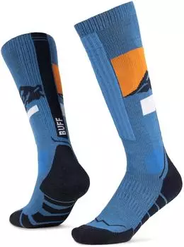Buff Merino HW Over the Calf Socken, k&ouml;nigsblau, unisex (138872.723.04.00)