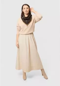 Codello Tuch mit Leomuster, 100% Wolle, dunkelbraun, Damen (55883466-0)
