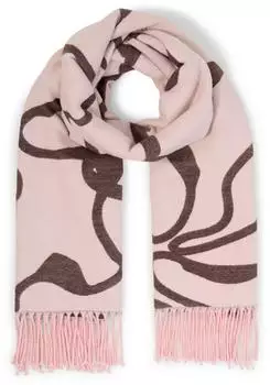 Tom Tailor Schal mit Blumenmuster, Polyester, rosa (One Size)