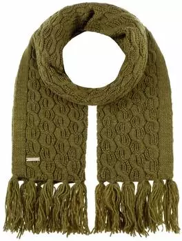 Seeberger Hats Vesina Strickschal mit Fransen, oliv