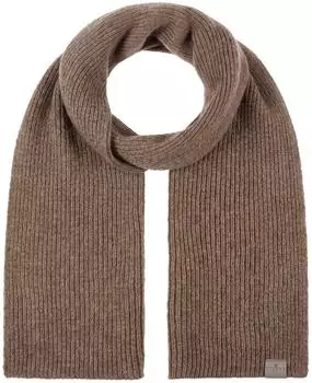 Lierys Uni Merino Strickschal, dunkelbeige