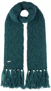 Seeberger Hats Vesina Strickschal mit Fransen, petrol